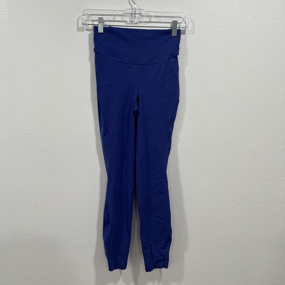 Lululemon Base Pace‎ High-Rise Tight Brushed Nulux Blazer Blue Tone Size 4